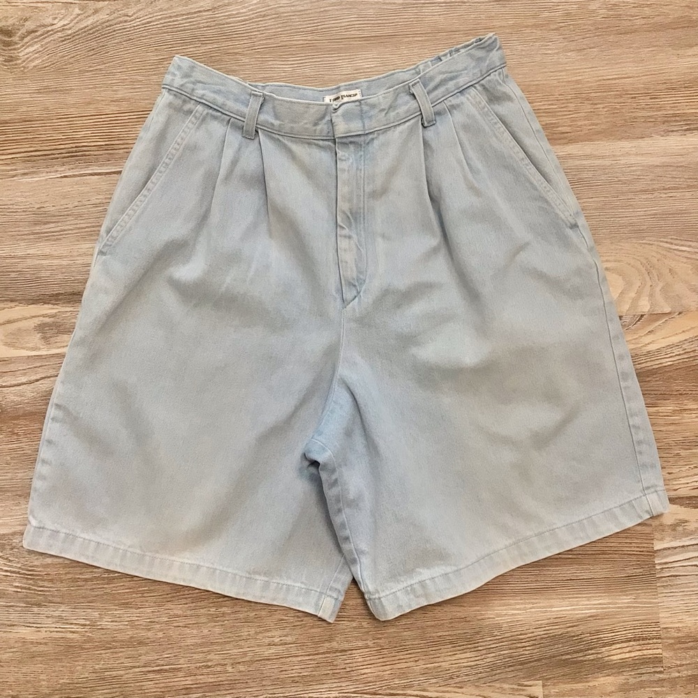 Lord Isaacs Vintage Light Blue Jean Ribcage Bermuda Mom Shorts 10